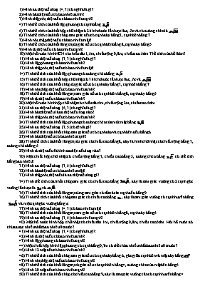 50 câu hỏi trắc nghiệm môn Hình học 12